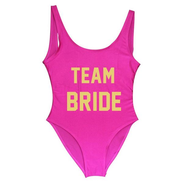 

one-piece suits team bride golden letter 2021 badpak swimwear women one piece swimsuit bodysuit make wedding party more fun girlfriends
