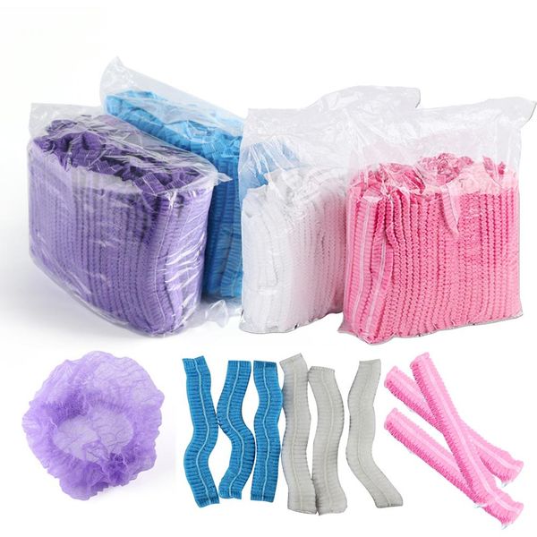 

100pcs microblading accesories permanent makeup disposable hair net caps sterile hat for eyebrow tattooing hair dressing tools