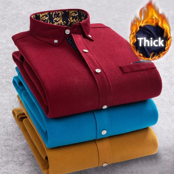 

men's casual shirts winter mens fashion warm long sleeve thick fleece lined soft flannel striped dress shirt plus size 5xl, White;black