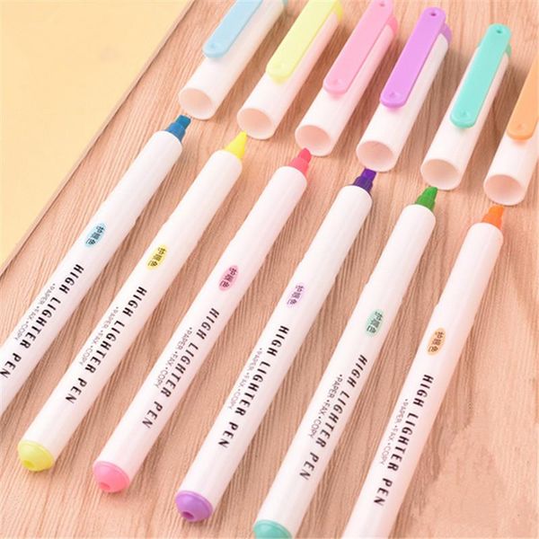 Highlighters Alta Qualidade 616 Color Highlighter Caneta Estudante Escola Escola de Artigos de Papelaria Escrever Fornecimentos Marcador Art Painting Pens