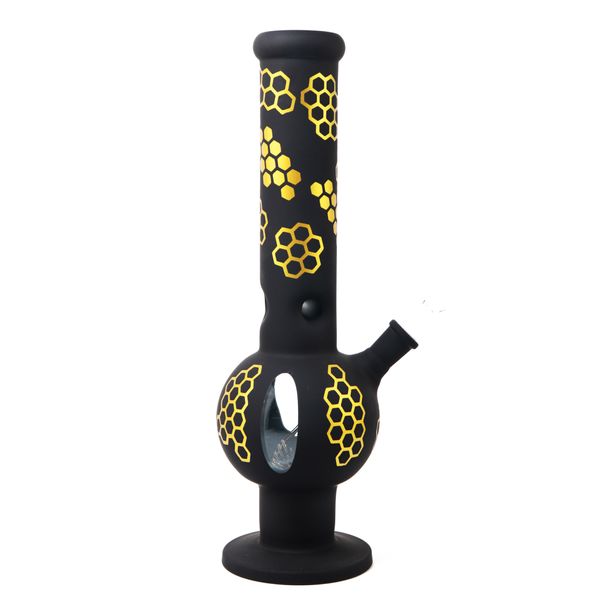 14 pollici Grande vetro spesso Bong Narghilè Percolatore Shisha Dab Rig Fumo Pipa ad acqua Filtro Beaker Gorgogliatore W / ICE Catcher