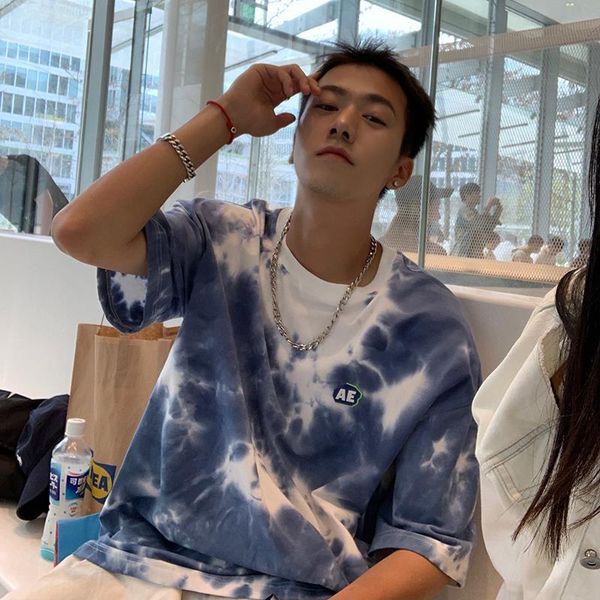 

men's t-shirts oersized tie dye hip hop punk cool fashion couples summer t shirt 2021 trend gothic print men woman ching loose plus siz, White;black