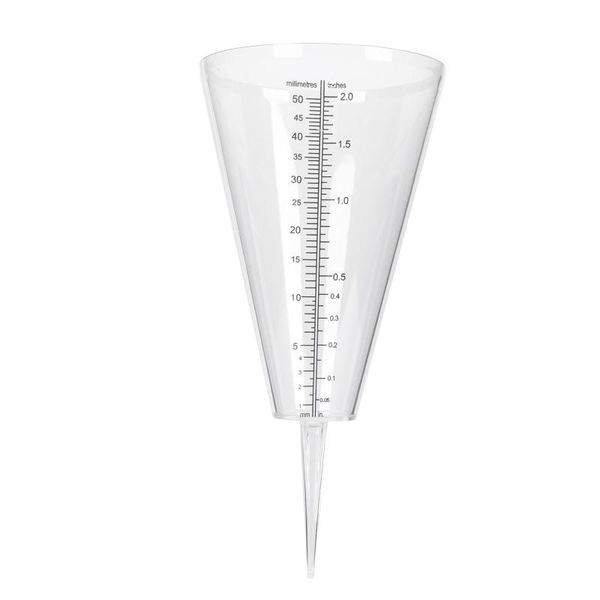 

cups & saucers 1pc cone shaped rain gauge plug measuring cup transparent rainfall