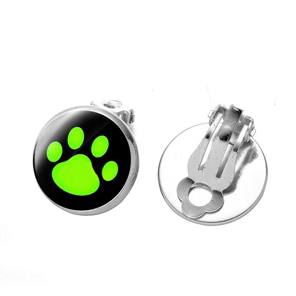 

fashion ear clip earrings screw back for women anime jewelry cosplay circle and ladies polka dot cute clip-on earring girls party gift, Silver