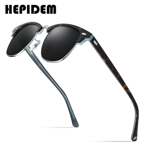 

HEPIDEM Acetate Polarized sunglasses Women 2020 Fashion Luxury Brand Design Retro Vintage Round sunglasses for men Shades 9131 Glasses wholesale, White;black