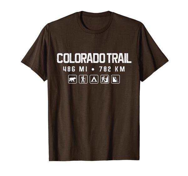 

colorado trail hiking t-shirt, White;black