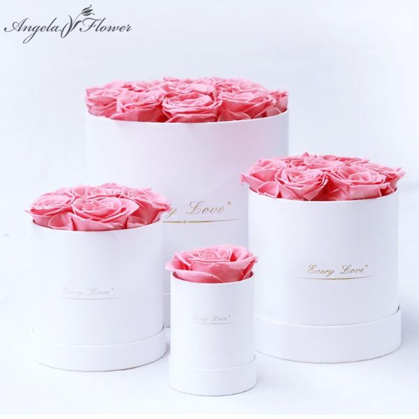 

eternal life flower immortal rose with hug bucket box gift preserved in set mother's day romantic valentines decorative flowers & wreat