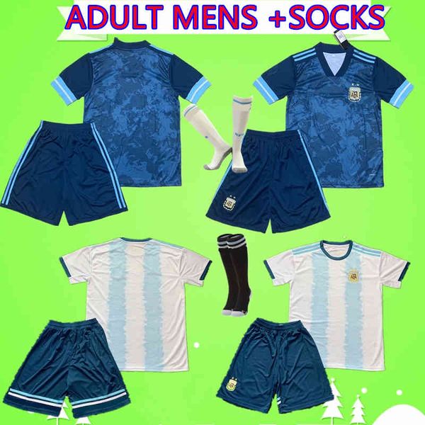 

+ kit socks argentina 2020 2021 soccer jerseys mens set messi dybala football shirt higuain icardi suit camisetas de futbol, Black