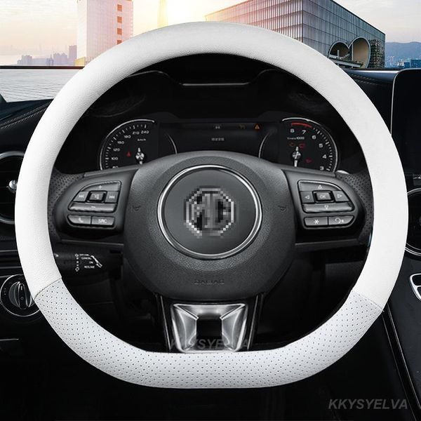 

steering wheel covers microfiber leather car cover 15 inch/38cm for mg 3 5 6 7 zs hs gs ehs ezs gt ev rx currency accessories