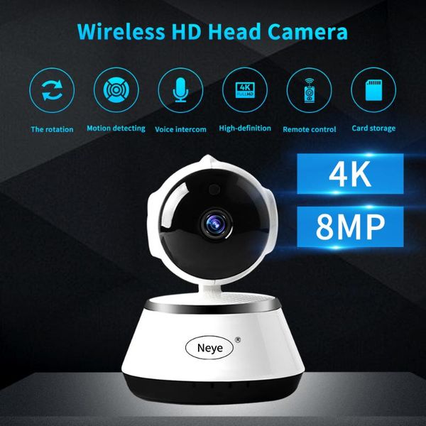 

n_eye wifi camera 8mp 4k hd dome 360 degree panoramic two way audio sd card slot ip ai auto tracking cameras