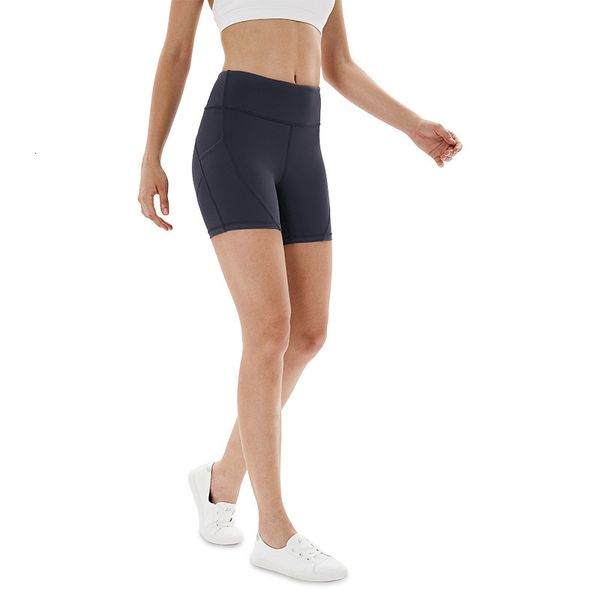 

summer yoga short's high belt pocket sports fitns pants with peach hip yoga pants, Gray