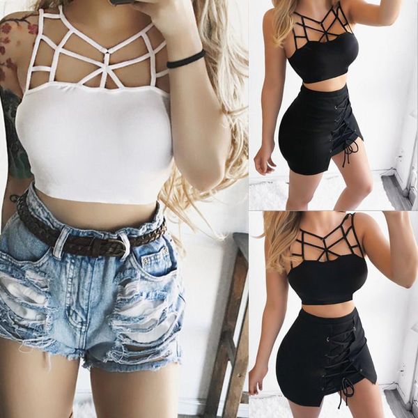 

women cami slim tank vest t shirts backless hollow out fitness sleeveless short crop party polyester, White
