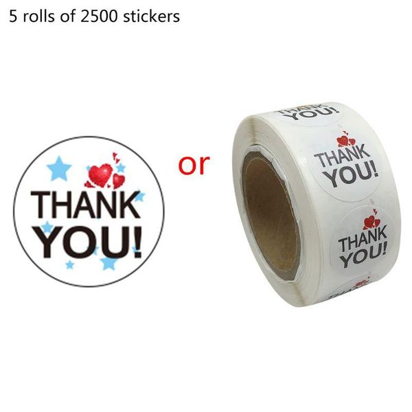 

gift wrap 500/2500pcs floral thank you stickers 1inch for wedding favors handmade envelope