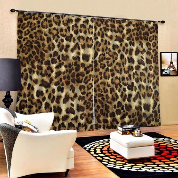 

curtain & drapes nature art print, living room bedroom decor 2 panels hookswindow curtains tiger pattern blackout