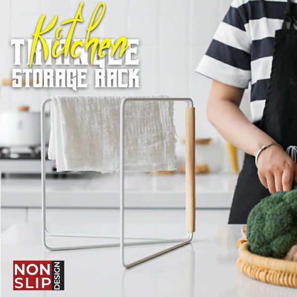 

hooks & rails adjustable kitchen triangle storage rack organizer rag