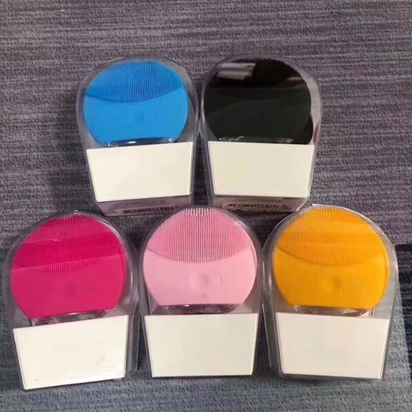 

electric silicone facial scrubbers cleansing instrument massager face cleaner 5 colors available