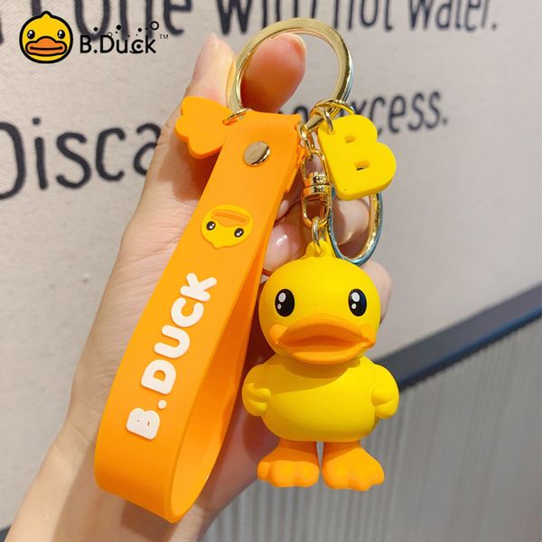 

key chain genuine b. duck ring female cartoon cute doll car gift, Silver