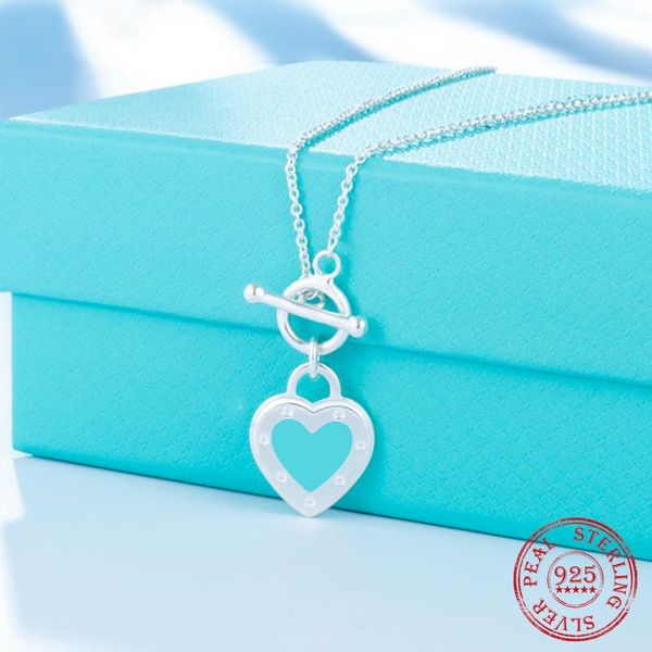 

pendant necklaces avni necklace ladies sterling silver classic pin buckle enamel blue korean collar high quality