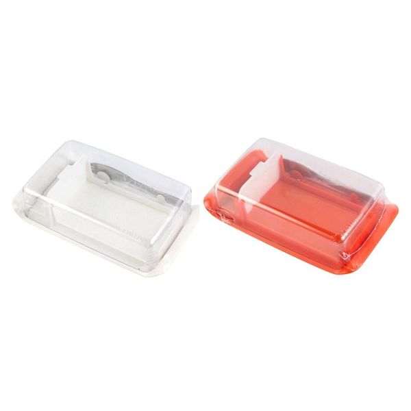 

storage bottles & jars 2x butter container cheese server sealing keeper tray with lid kitchen dinnerware d & a