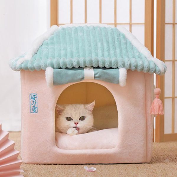 

cat beds & furniture house foldable pet sleeping bed all seasons universal comfortable sofa small dogs cats kitten nest supplies