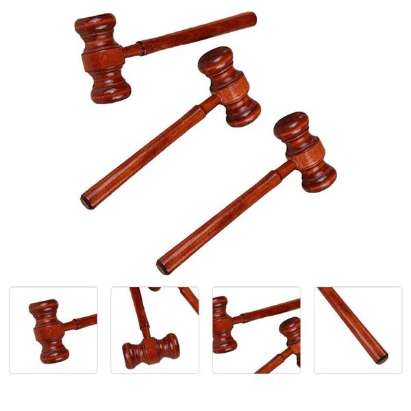 

hand tools 3pcs wooden judge hammer mallet pounding creative beating gavel toys