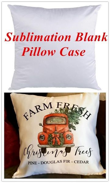 

plain white sublimation blank pillow case fashion cushion pillowcase cover for heat press printing throw pillow covers decorative