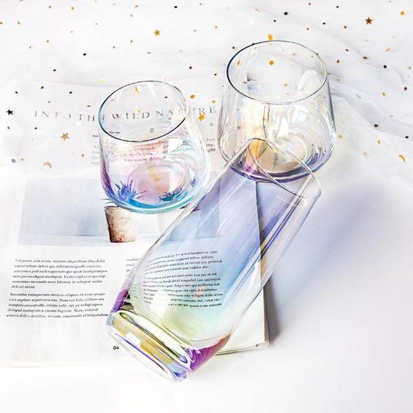 

wine glasses lead-crystal glass cup colorful egg-shaped big belly mug for coffee water red beer whiskey cocktail