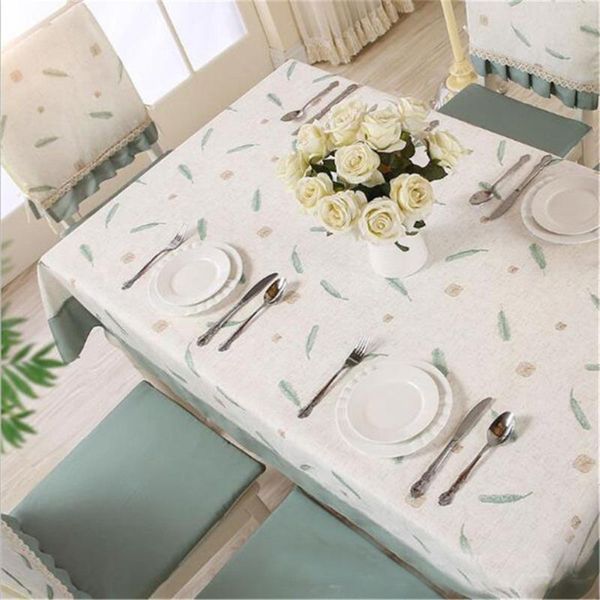 

fashion feather cotton table cloth country style flower print multifunctional rectangle cover tablecloth