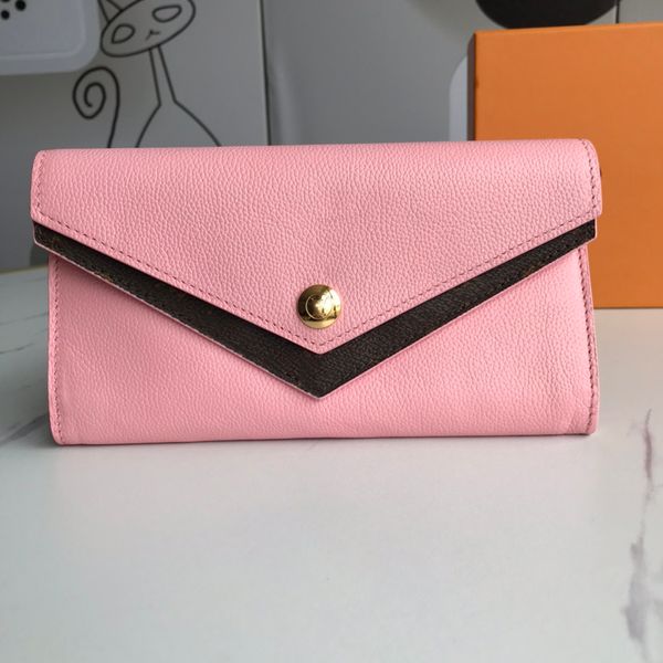 

2021models purses women's wallets zipper bag female wallet purse fashion card holder pocket long women tote bags with box dustbags 6431, Red;black
