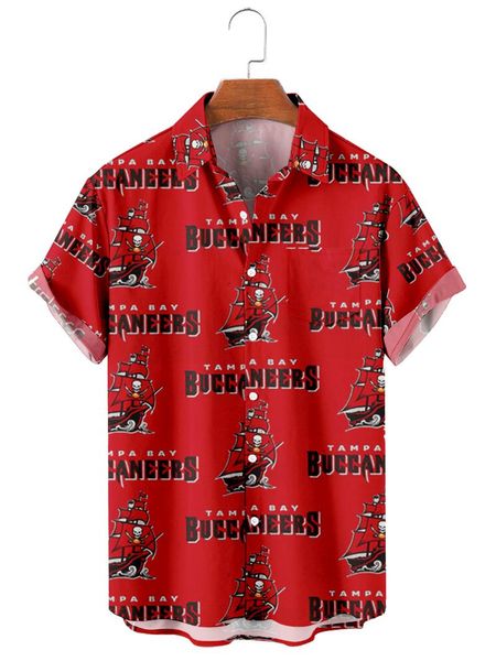 

men's casual shirts 2021 short sleeve lapel shirt large size pirate ship 3d printed with pocket, White;black