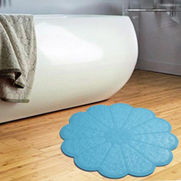

shower bath mat decoration rubber suction cup anti slip practice non toxic mildew resistant flower shape home frosted surface mats