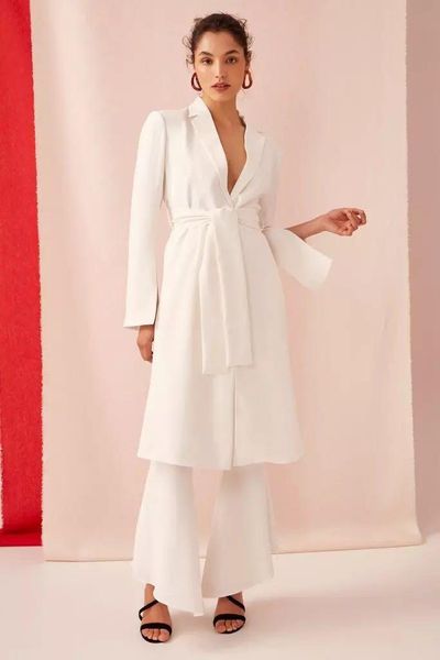 

women's trench coats autumn and winter style open-ended tie with famous woman's long sleeves slender medium windbreaker, Tan;black