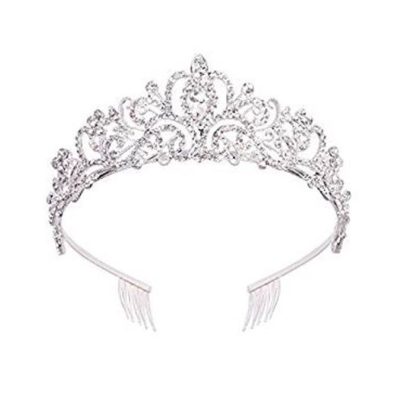 

bridal hair band headdress wedding dance diamond crown, Slivery;golden