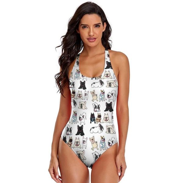 

one-piece suits dog swimsuit print swimwear swim big chest 1-piece bathing suit