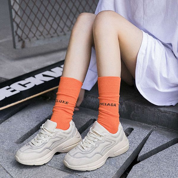 fashion street high cotton red purple stockings pile, Black;white