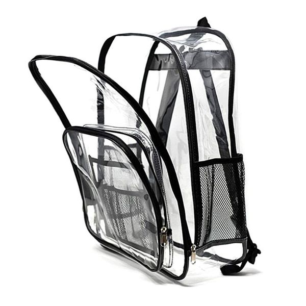 

outdoor bags transparent pvc backpack clear waterproof zipper portable travel simple money phone organizer youth schoolbag
