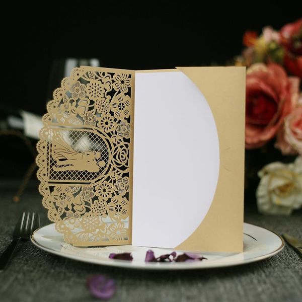

greeting cards 20pcs laser cut invitations kits bridal invitation for wedding birthday party anniversary with inner sheets