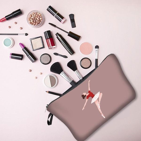 Custodie per cosmetici Custodie per ginnastica ritmica Borsa per trucco da donna Ballerina per ragazze Porta rossetto Beauty Organizer Scatola da viaggio