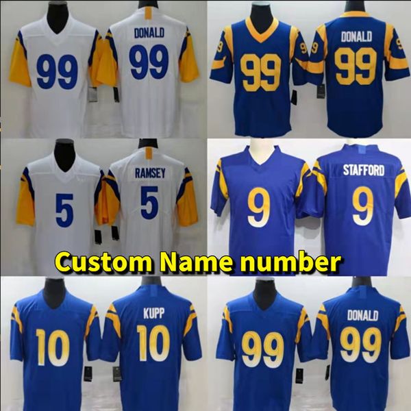 

los matthew stafford rams's football jerseys angeles aaron donald jersey cooper kupp robert woods jalen ramsey von miller odell beckham, Black;red