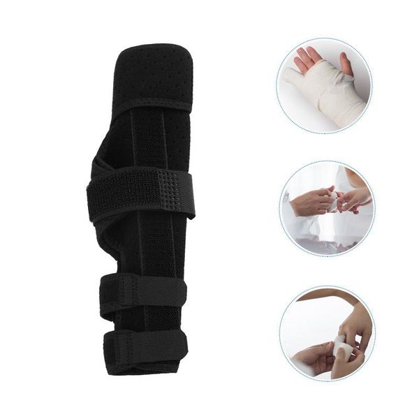 

wrist support finger splint brace fracture stabilizer protector, Black;red