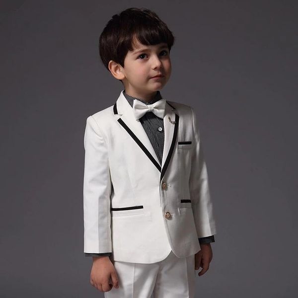 

men's suits & blazers wedding for 2021 kid white boy tuxedos custom made boys children suit slim fit two button jacket+pants, White;black