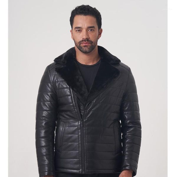 

men's jackets leather jacket men 2021 fashion clothing winter coat casual brand apparel ogmando818, Black;brown