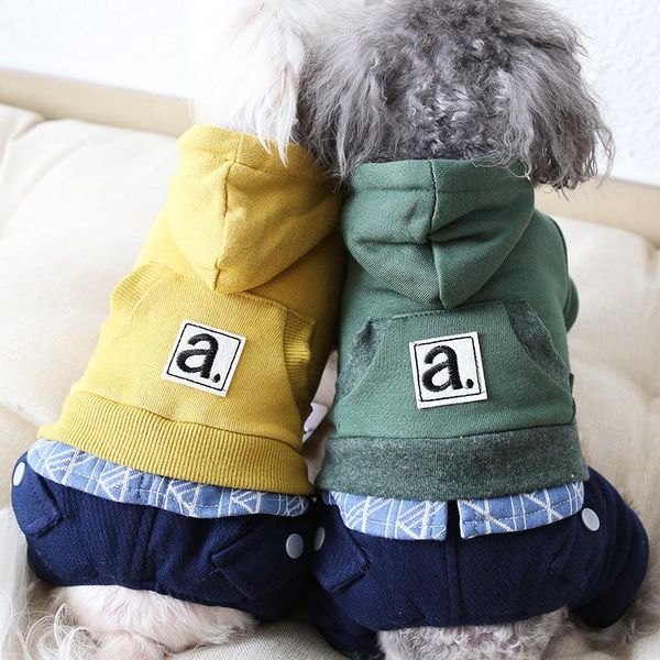 

dog apparel cute letter jumpsuit winter warm fleece small cat coat jacket chihuahua shirt hoodie clothes for pitbull