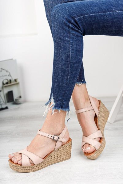 

sandals genuine leather powder women 's wedges dp55-2627, Black
