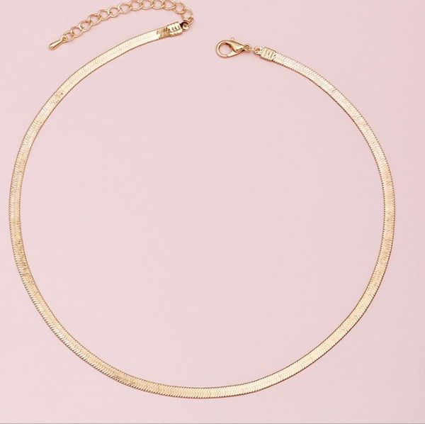 

chains style chocker necklace for women elegant gold female necklaces jewelry on the neck, Silver