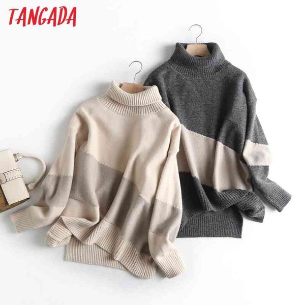 

women office lady turtleneck knitted sweater jumper female elegant oversize pullovers chic bc14 210416, White;black