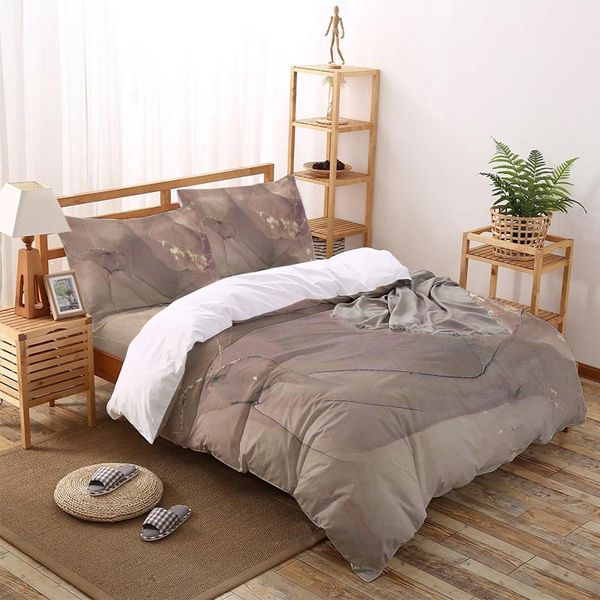 

marble texture bedding set duvet cover home textile bedclothes bed comforter sets king