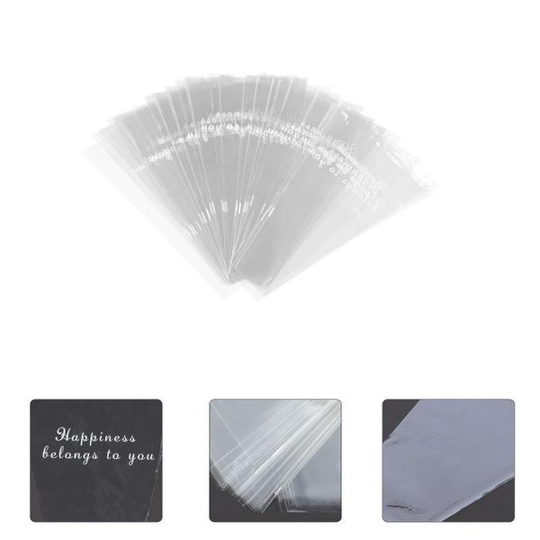 

gift wrap 50pcs flower packing simple transparent english letter pattern bag