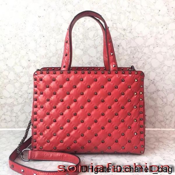 

2020 fashion style genuine leather designer new arrive with rivet woman tote shoulder bag