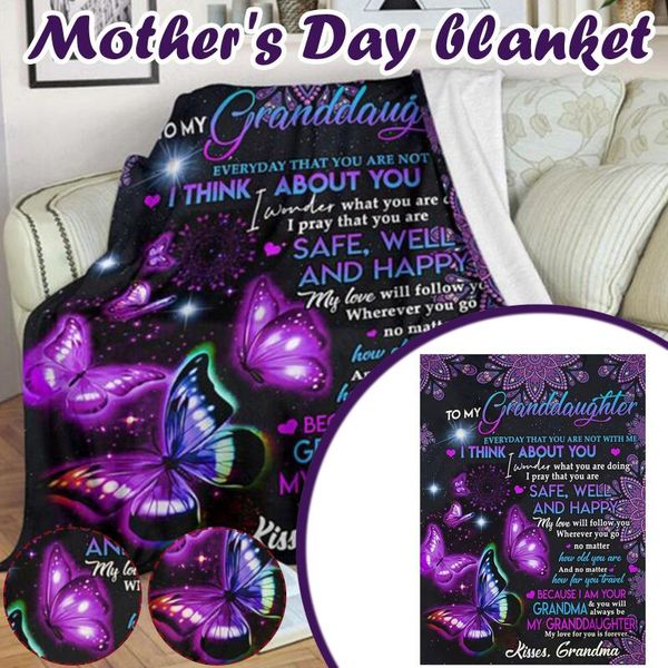 

message letter flannel blanket gift to my mom comfortable wrap perfect qw blankets